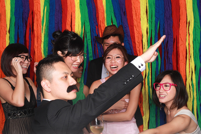 Jonathan and alenes's wedding at fullerton hotel singapore Hello Forever Singapore's Darling Wedding Photo Booth Highlights