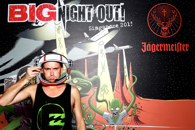 Big Night Out Jagermeister Singapore 2013 Music Festival Yeah Yeahs Vampire Weekend Band of Horses Fort Canning Singapore's Darling Event Photo Booth 